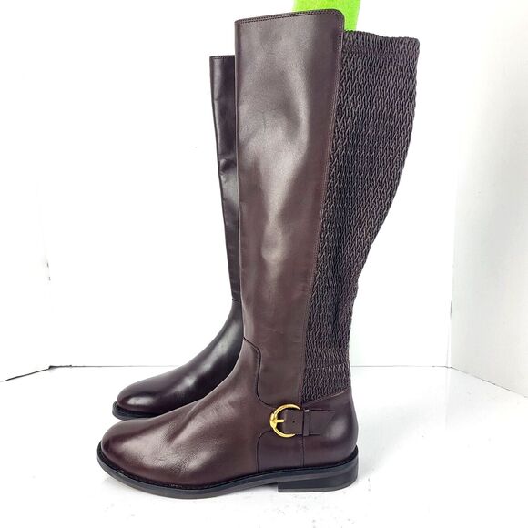 Cole Haan Clover Tall knee high stretch Boot Leather 8.5 B - Picture 1 of 15